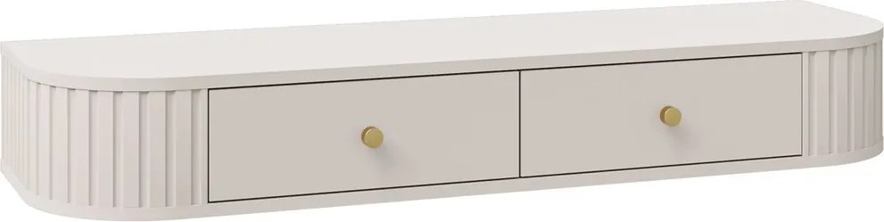 Lento fali fésülködőasztal 123 cm fiókos - homokbézs