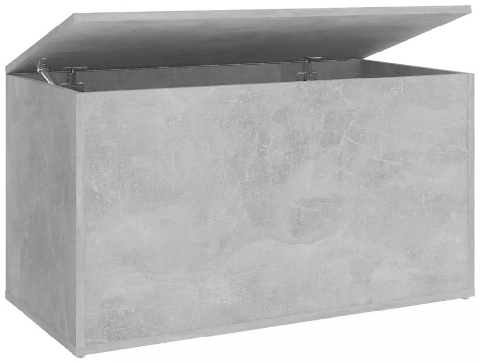 betonszürke szerelt fa tárolóláda 84 x 42 x 46 cm