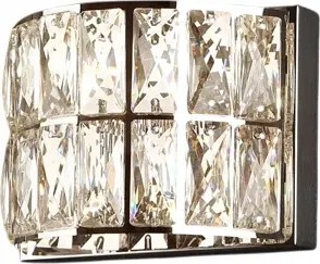 Glamour króm fali lámpa kristályokkal félkör alakú hálószobába Maxlight