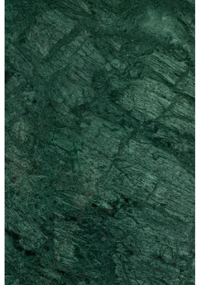 Zöld-aranyszínű kerek dohányzóasztal márvány asztallappal ø 70 cm Timpa – White Label