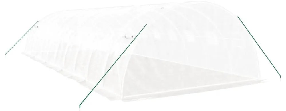 fehér acélvázas melegház 40 m² 10x4x2 m