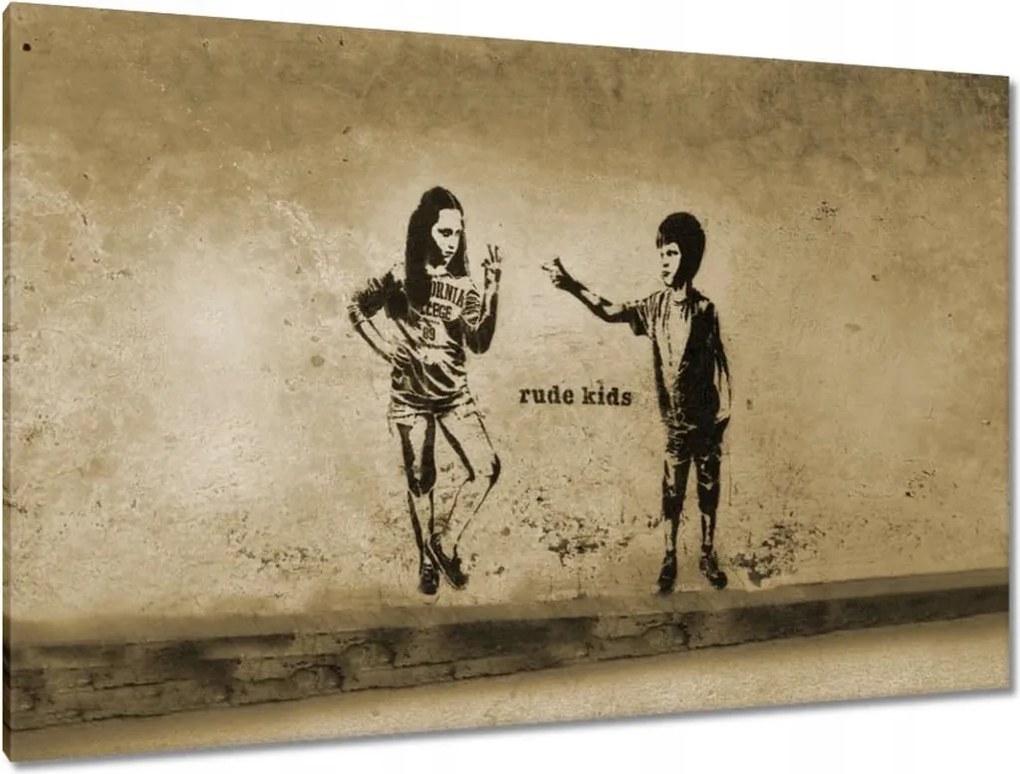 Festmények 120x80 Banksy Csintalan gyerekek