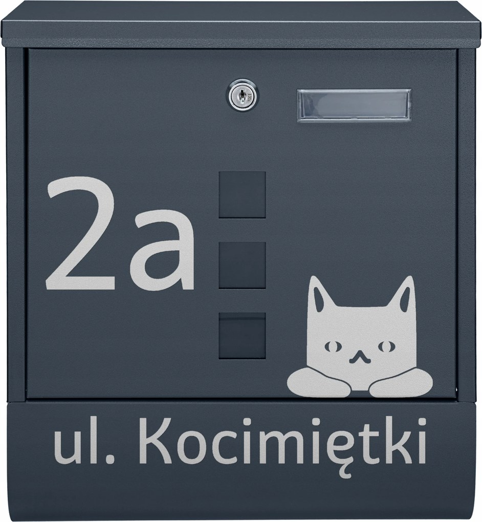 Posta- És Postaláda Tubus Antracit Minta