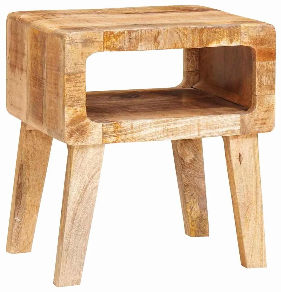 Végasztalok polcokkal 40 x 32 x 46 cm tömör mangófa