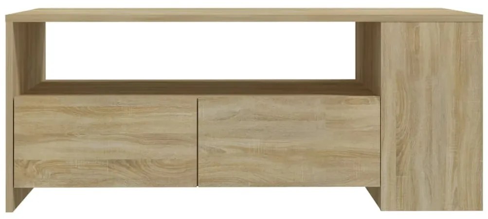 Sonoma tölgy színű szerelt fa dohányzóasztal 102 x 55 x 42 cm