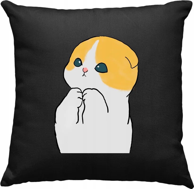 Cica párna Vicces Mém 5 Fekete