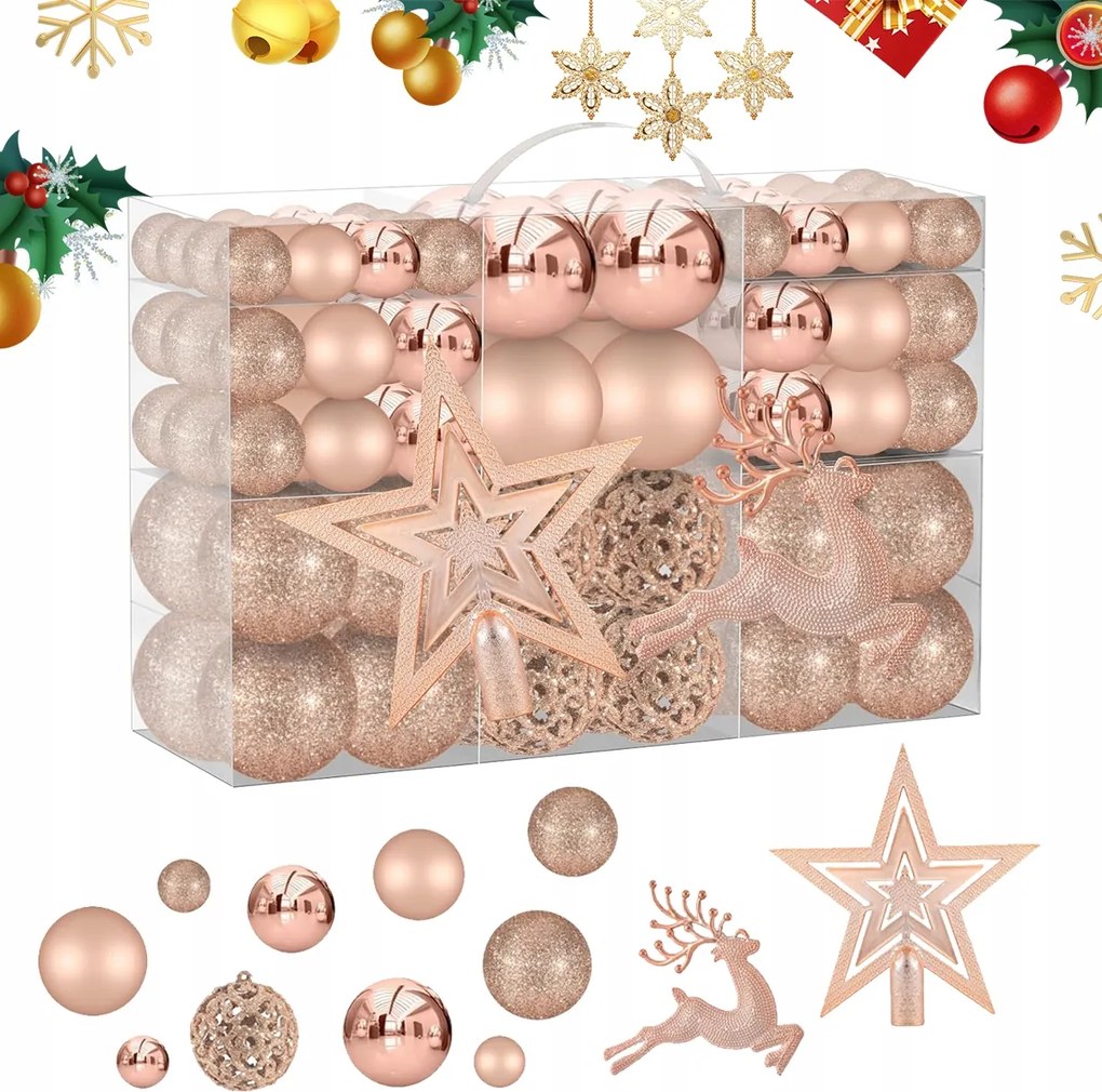 102db-os Karácsonyi Bomba Szett Karácsonyfadíszek