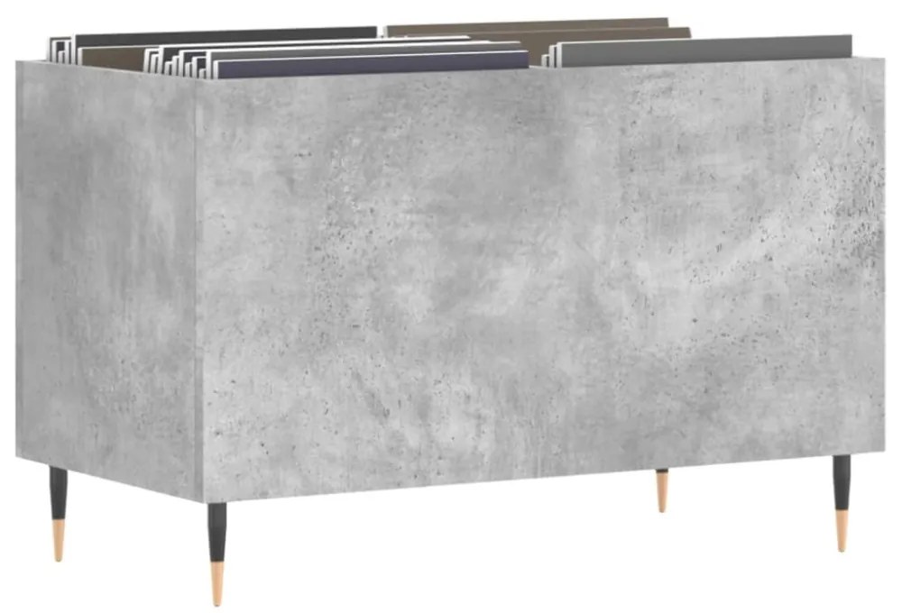 betonszürke szerelt fa hanglemezszekrény 74,5x38x48 cm