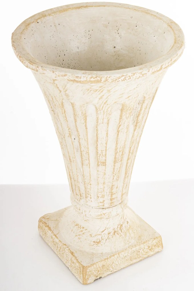 Evora design Váza cementbézs 26x17x17 cm