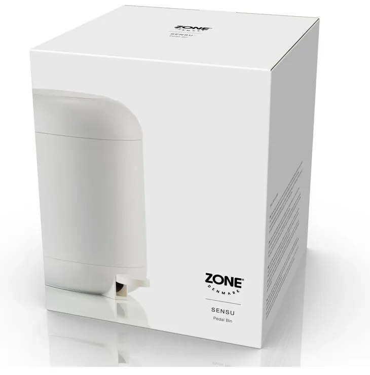 Fehér műanyag pedálos szemetes 4 l Sensu – Zone