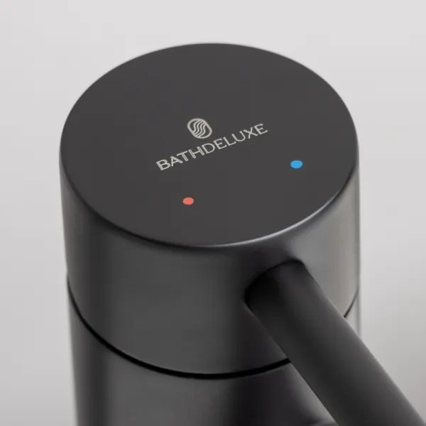 BATH DELUXE 28-017-03-02-02 - Mosdócsap RINGSTED 17,8 cm matt fekete