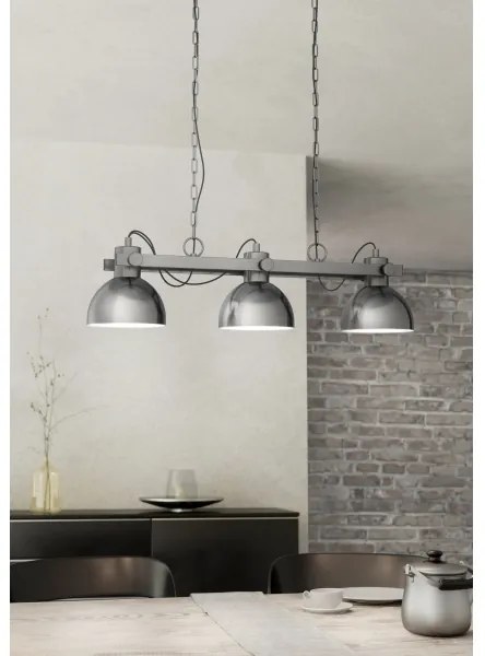 Eglo 43168 - Csillár láncon LUBENHAM 3xE27/28W/230V