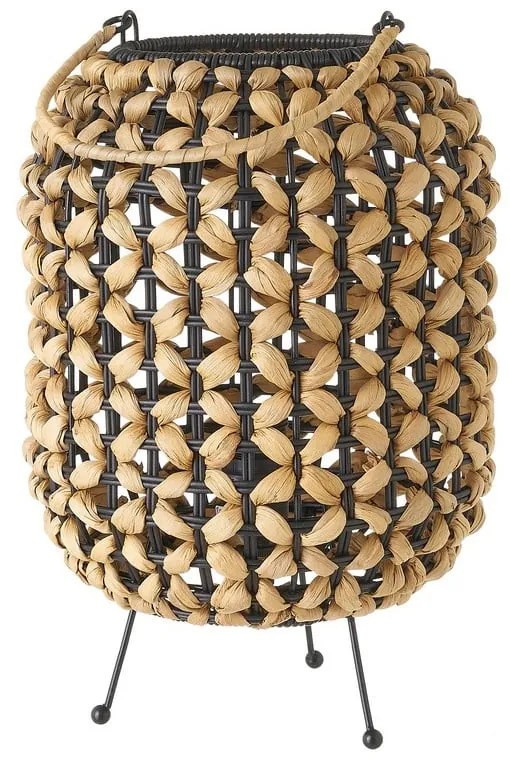 Fekete-natúr színű asztali lámpa (magasság 30 cm) – Casa Selección