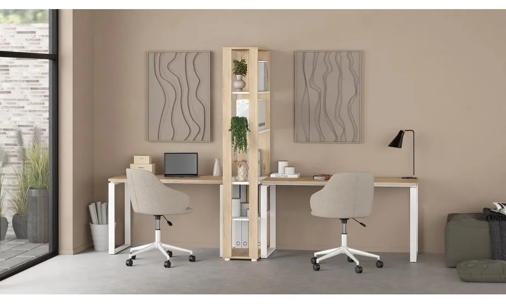 Íróasztal tölgyfa dekoros asztallappal 60x150 cm Sign – Tvilum