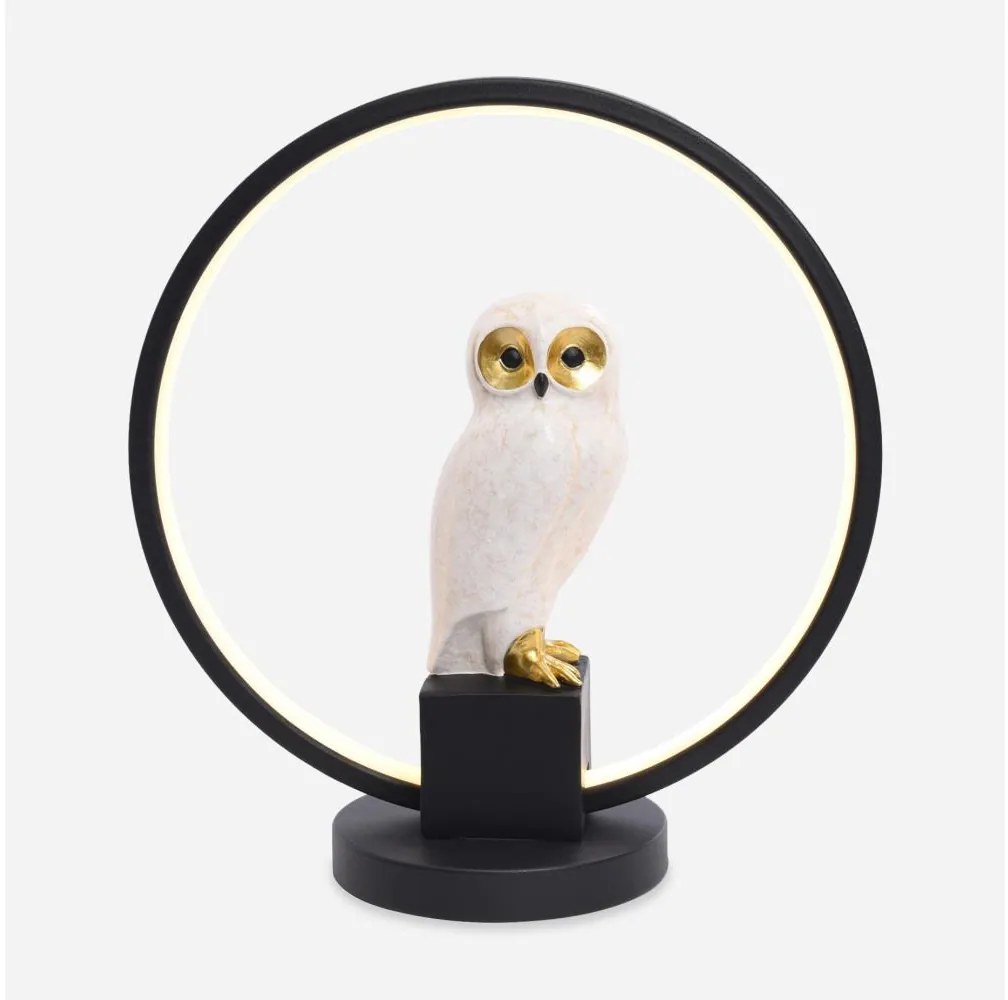 Zuma Line EX04F332U-1 - LED Asztali lámpa SOWA LED/4W/5V fekete/fehér