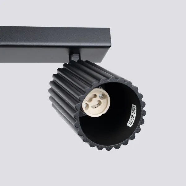 Sollux SL.1584 - Spotlámpa KARBON 4xGU10/10W/230V fekete