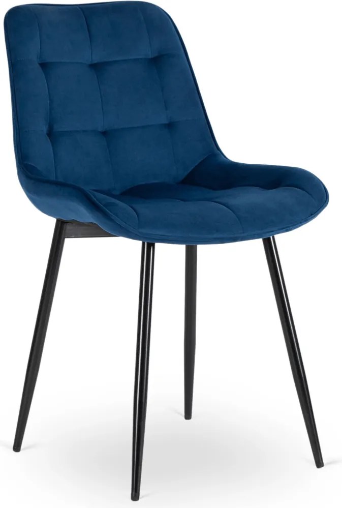 CHRIS szék sötétkék bársony
