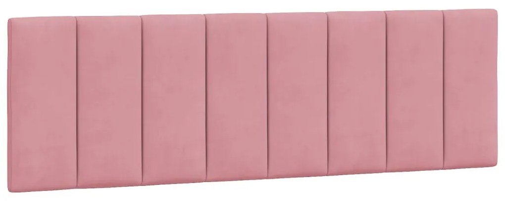 rózsaszín bársony ágykeret matrac nélkül Hanko 160 x 200 cm