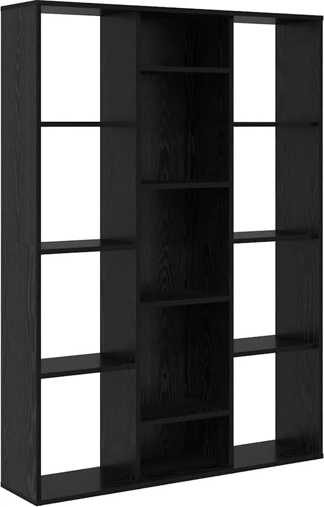 vidaXL Szobaelválasztó Fekete tölgy 100 x 24 x 140 cm Faanyag