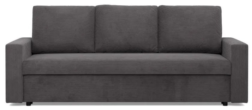 Zeus kanapéágy, kordbársony, hab töltet, egyenes kartámasz, szürke