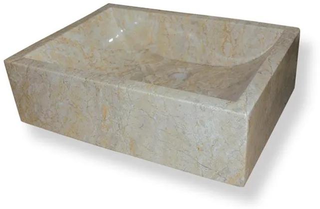 Mosdókagyló márvány VESTER Cream 55 x 40 cm