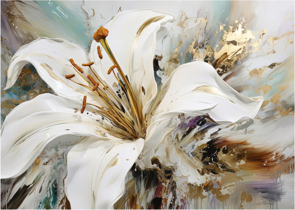 Kép - Absztrakció liliommal (70x50 cm)