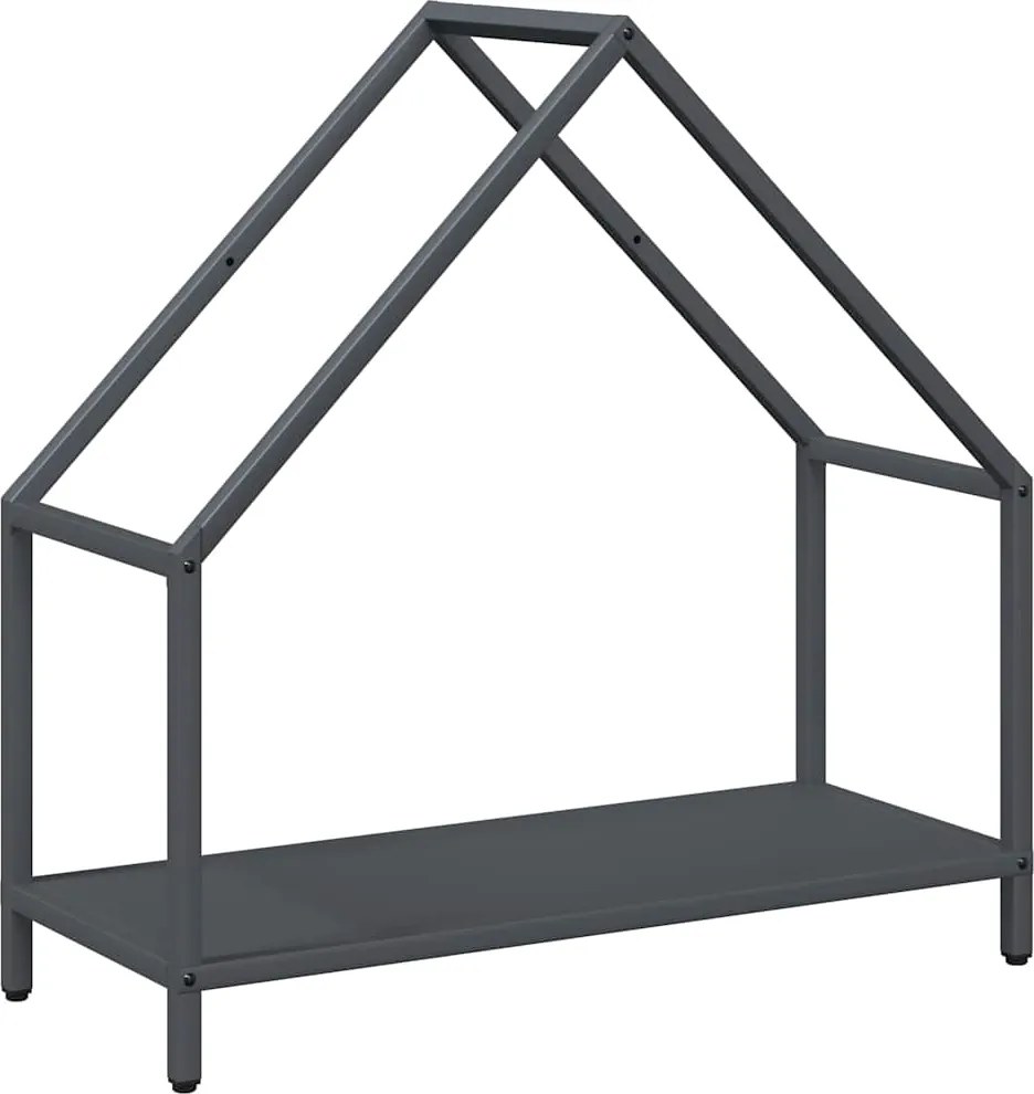vidaXL antracitszürke hidegen hengerelt acél tűzifatároló 60x25x60 cm