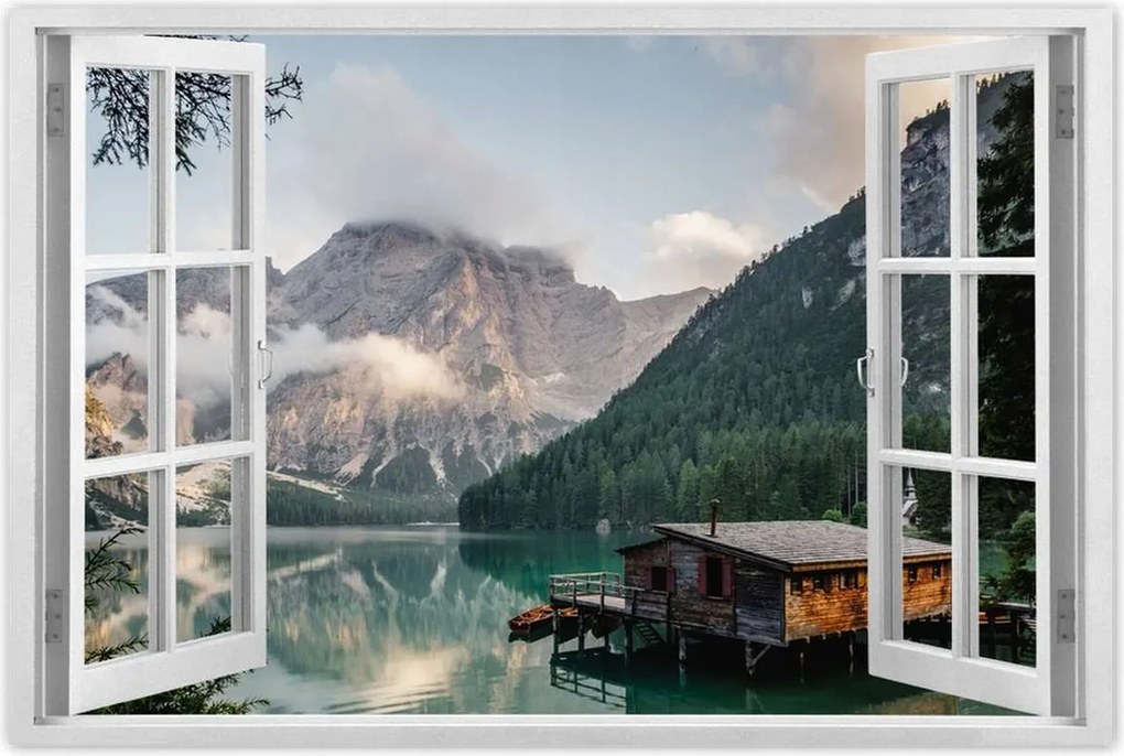 Poszterek 60x40 Tájkép hegyekkel Házikó