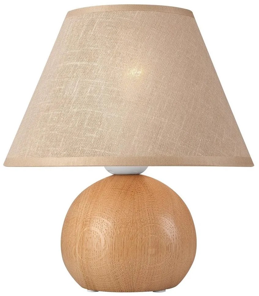 Asztali lámpa JUTA 1xE27 / 60W / 230V tölgy / bézs