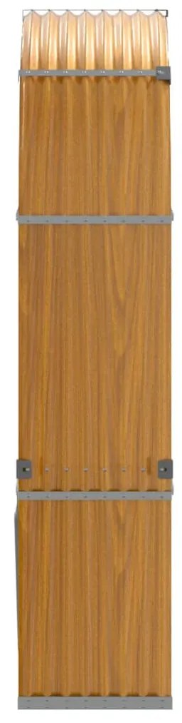 fautánzatú horganyzott acél rönktartó 120 x 45 x 210 cm