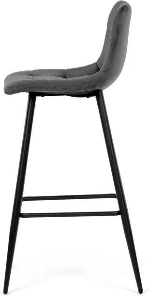 Bárszék szürke szövet kárpitozással - AUB-X7015 GREY2