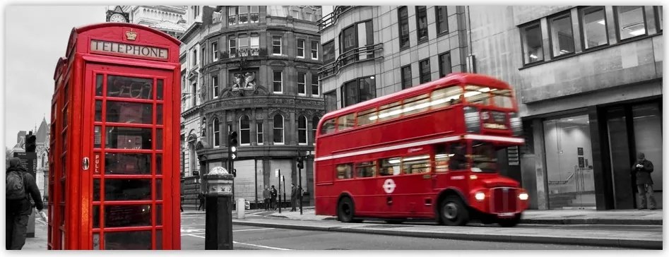 Fotótapéta flizelina 250x93 London Fülke Busz