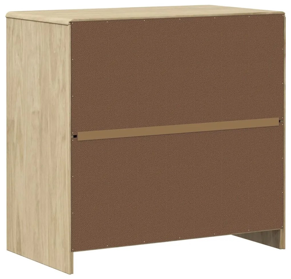 SAUDA tölgyszínű tömör fenyőfa tálalószekrény 80 x 43 x 75,5 cm