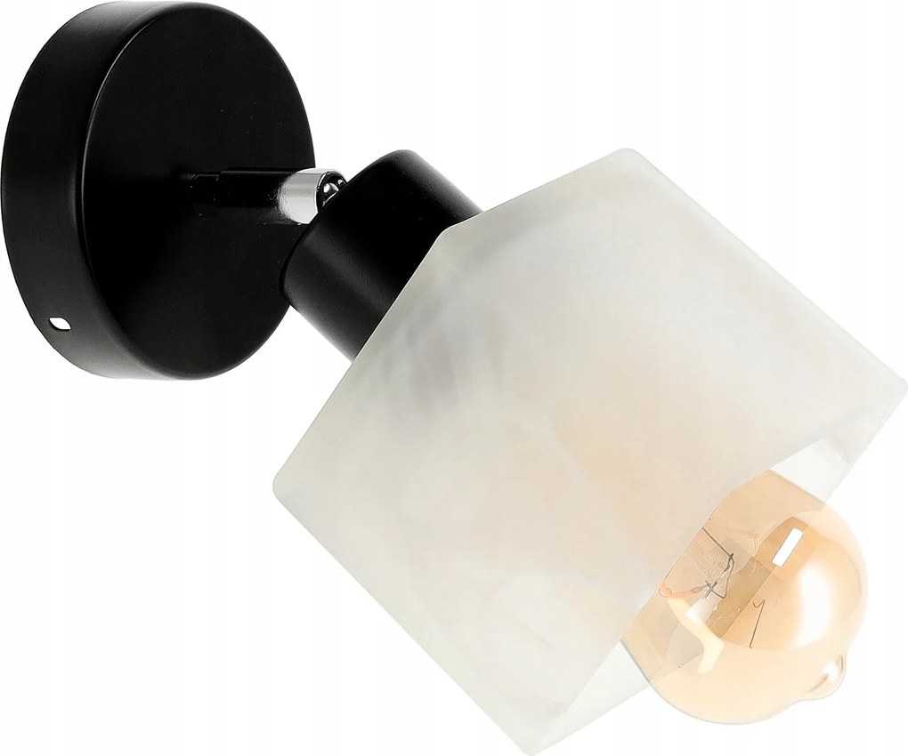 Mennyezeti csillár Led fali lámpa E27 üveg tej négyzet nappali