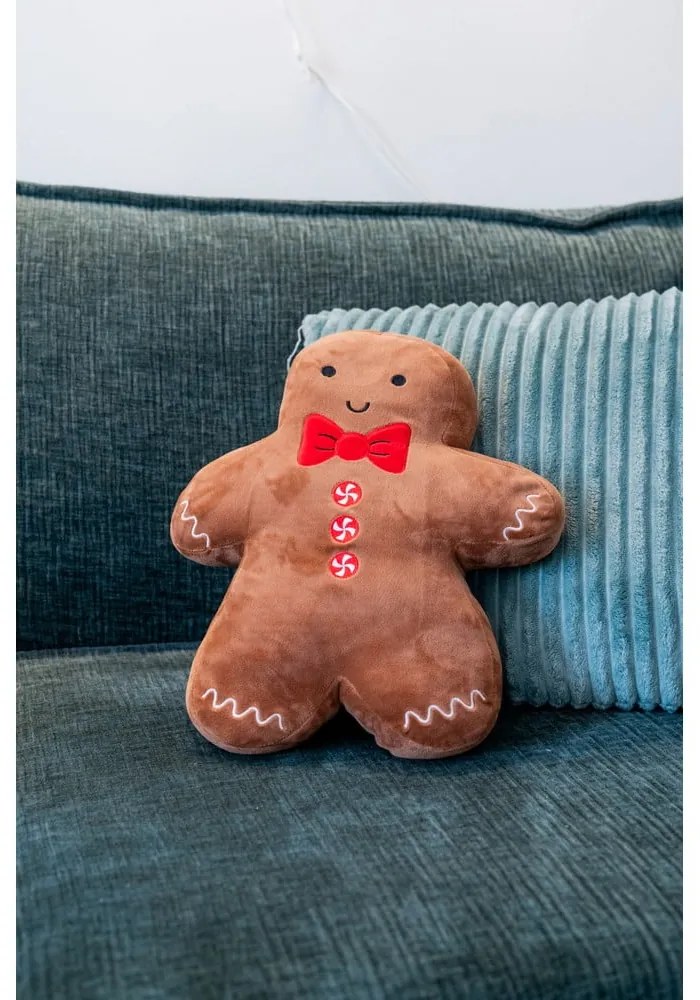 Bársony díszpárna karácsonyi mintával 28x37 cm Gingerbread – Catherine Lansfield