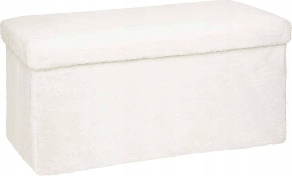 Puff Tárolórekesszel Nagy, boucle hatású anyag