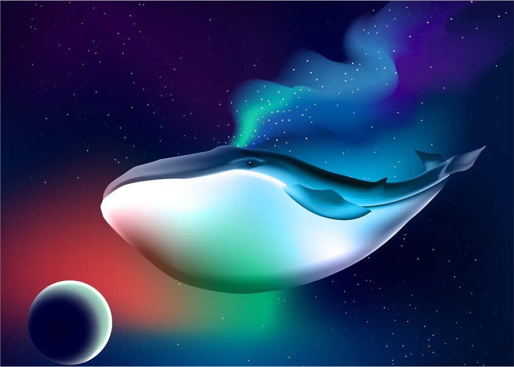 Kép - Űrbálna (70x50 cm)