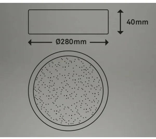 Briloner 3701-015 - RUNA LED 18W/230V mennyezeti dimmer + távirányító