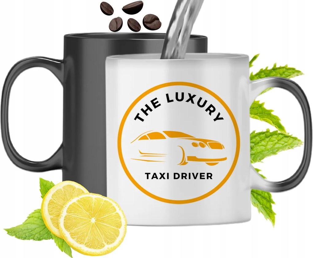 Mágikus Bögre Taxisofőrnek Színváltós, fényképes nyomattal