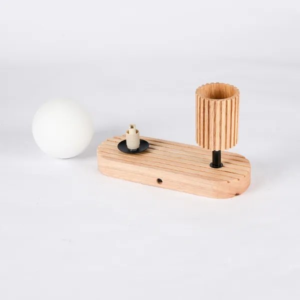 Brilagi - Fali spotlámpa MODERN WOOD 1xG9/5W/230V+1xGU10/8W fa kivitel