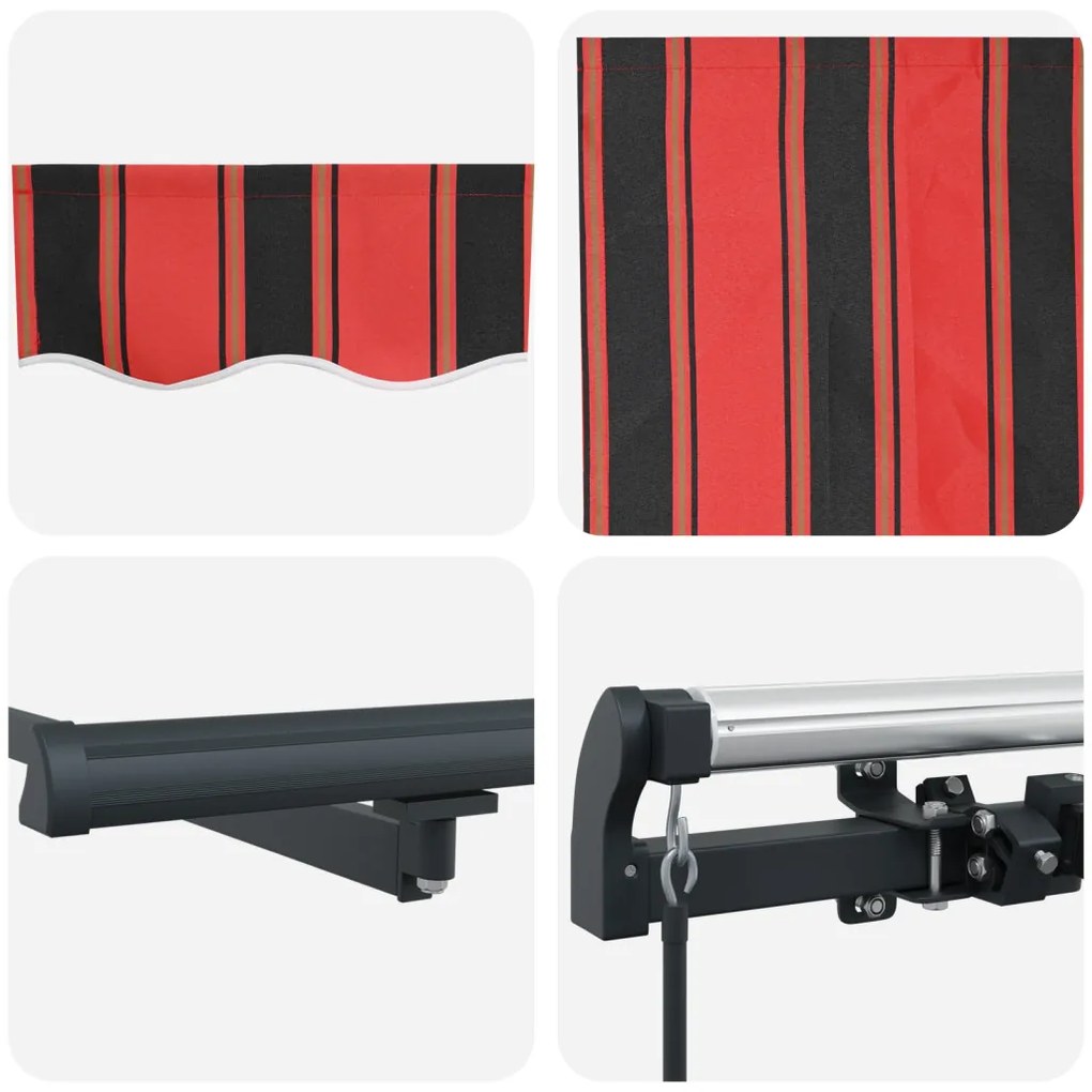 Kézi Behúzható Napellenző Narancs és Barna 500x350 cm