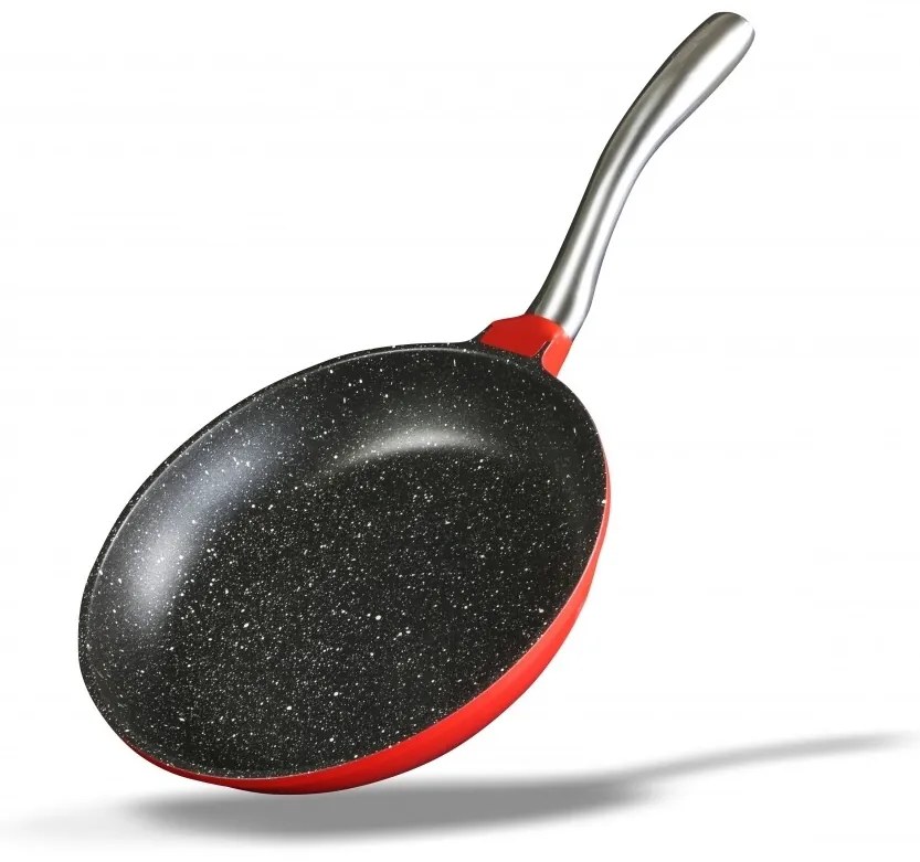 Home Chef serpenyő, Heinner Home, 24 x 4,5 cm, öntött alumínium, fekete/piros