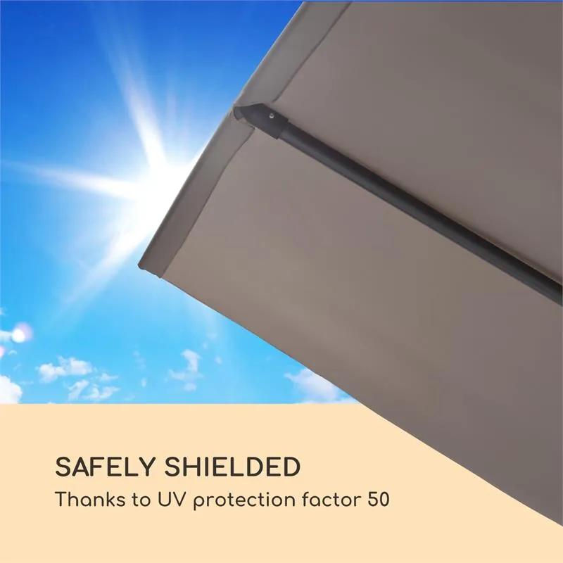 Flex-Shade XL, napernyő, 150 x 210 cm, poliészter, UV 50, sötétszürke