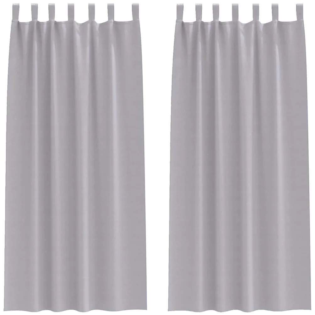 Függönyök függönyökkel 2 pcs Fém szürke 225x140cm Poliészter