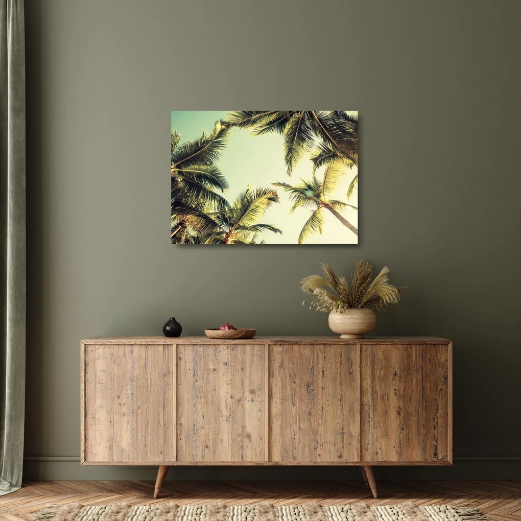 Kép kókuszpálmával (üvegen) (70x50 cm)