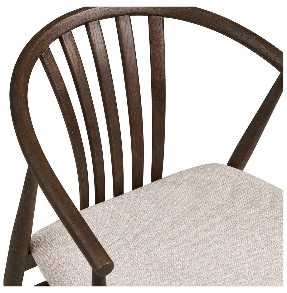 Sötétbarna tölgyfa karfás étkezőszék Agustin – House Nordic