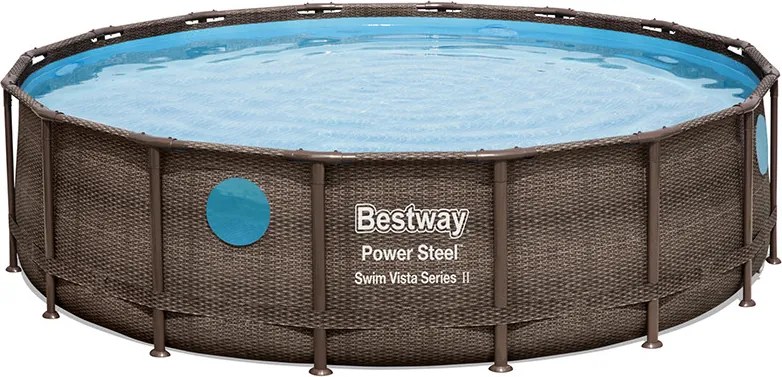 Bestway BORA BORA rattan hatású fémvázas medence szett 549 x 122 cm
