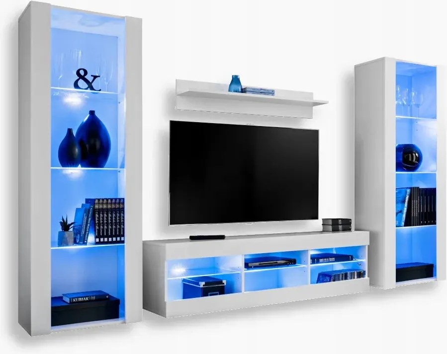 komodee Tivoli Grande Rtv szett nappaliba Fehér Kék Led