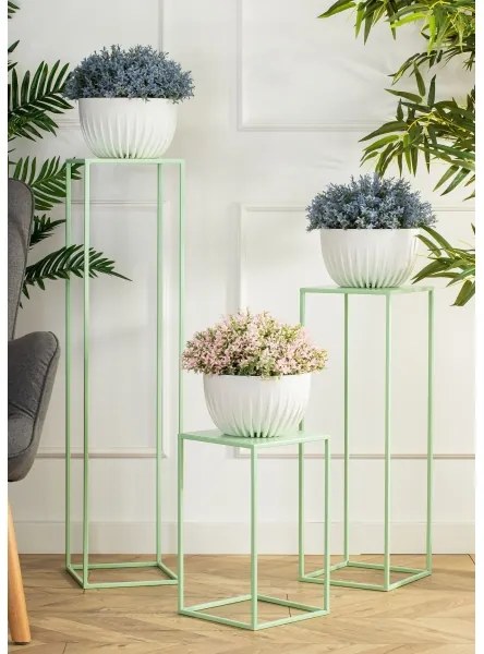 Virágállvány 70x24 cm világoszöld