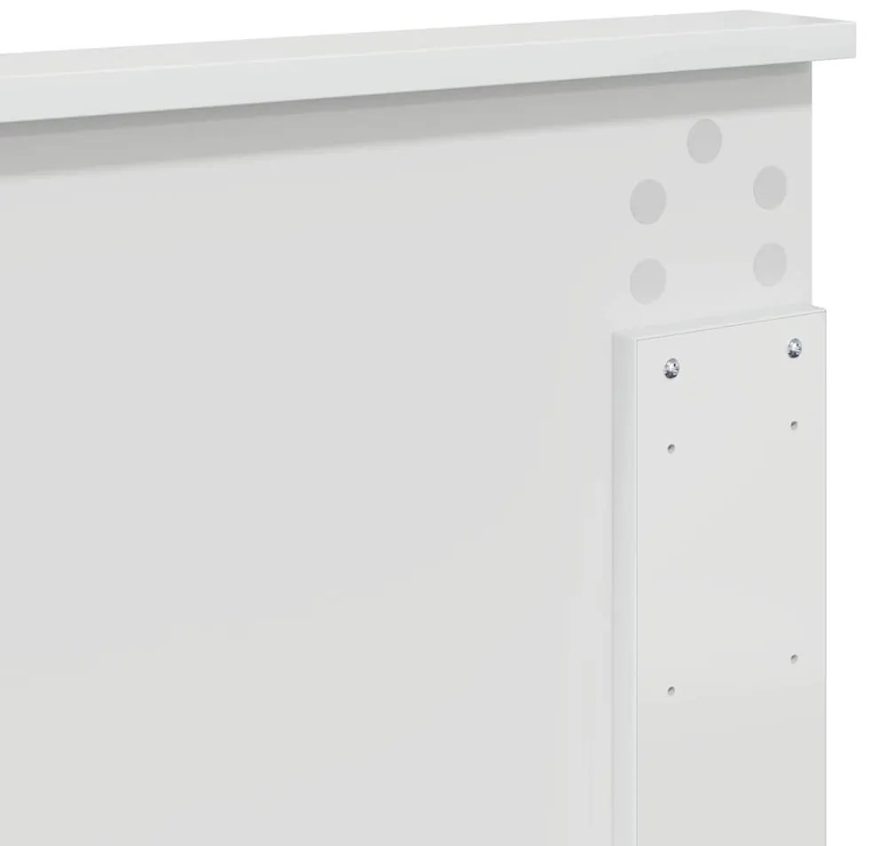 Fejtámla fejtámlával Fényes Fehér 135 cm Faanyag